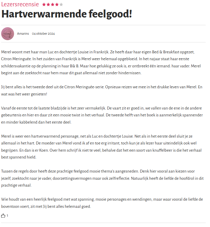 review jij bent alles 1